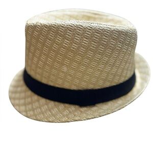 Milani 100% Straw Fedora Natural Hat Small Medium